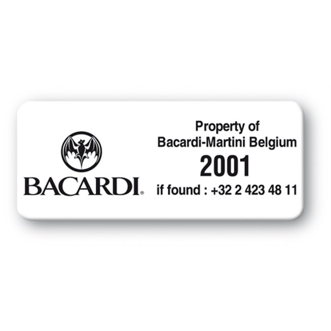 pre printed protected asset tag bacardi logo en pre printed protected asset tag bacardi logo en