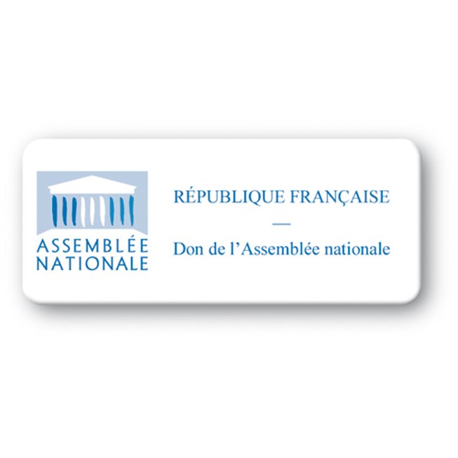 etiquette polyester logo assemblee nationale ultra resistante