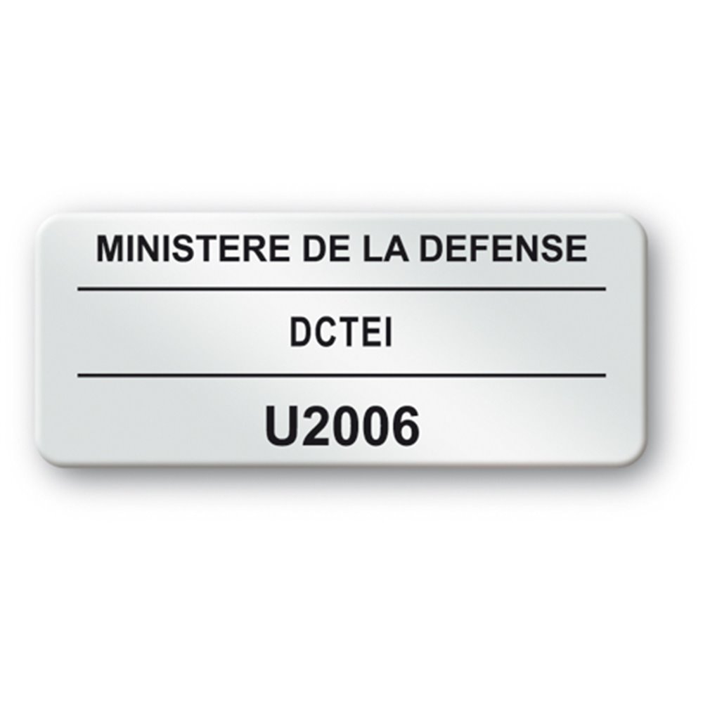 pre printed protected asset tag defense ministry refrence strong adhesive en