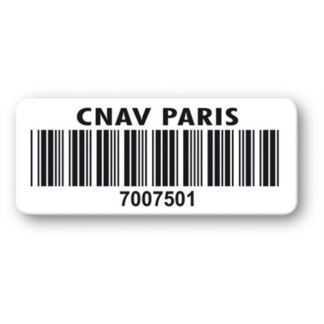 etiquette polyester cnav paris code barre