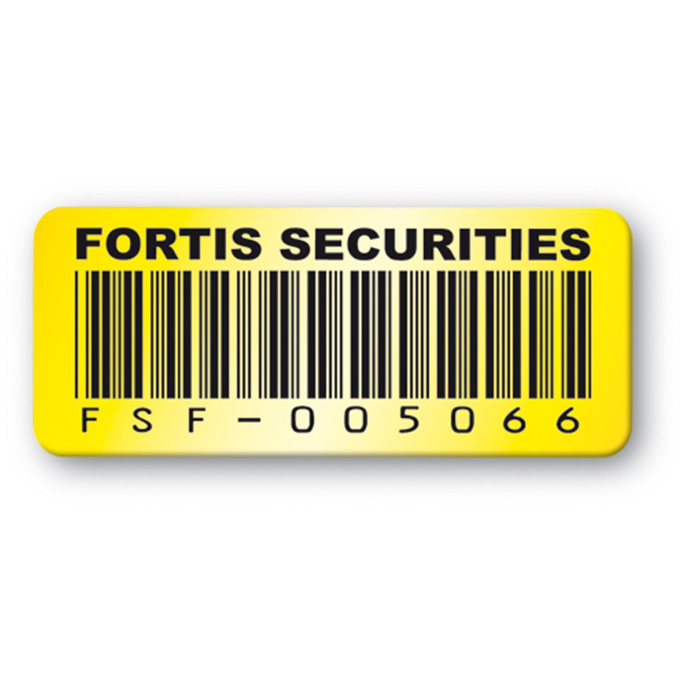 3M pre-printed color background protected double-sided polyester label Etiquette polyester double-adhésif 3M protégée fond couleur pré-imprimée