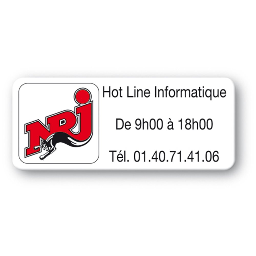 etiquette personnalisee polypropylene nrj logo information