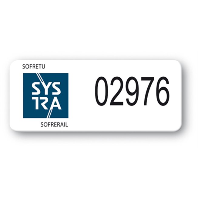 etiquette personnalisee polypropylene logo reference