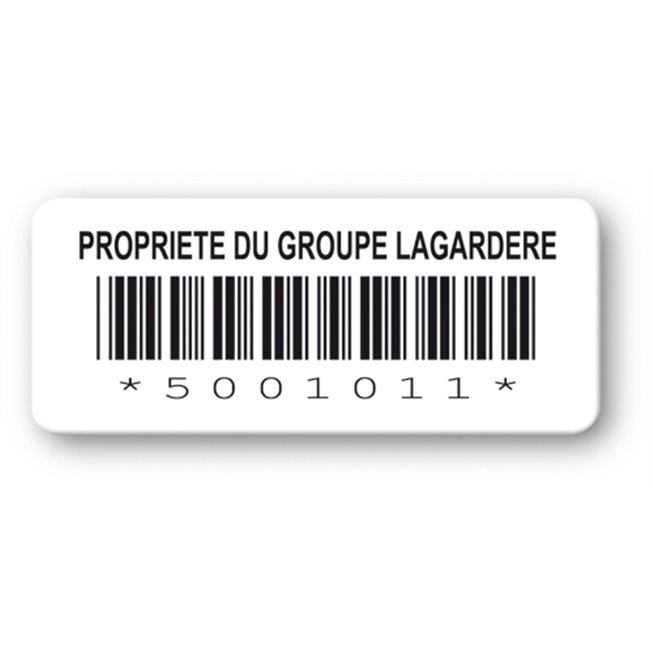 etiquette polypropylene lagardere code barre