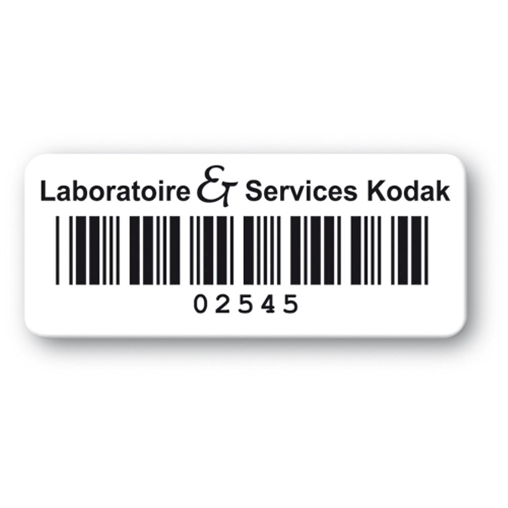 customized reinforced polyethylene asset label kodak barcode en