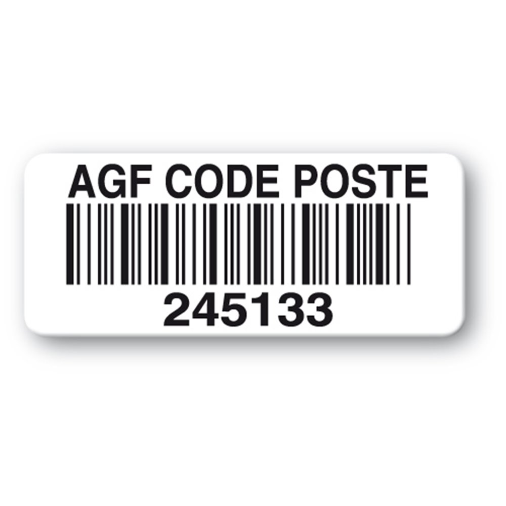 customized reinforced polyethylene asset label agf code poste barcode en