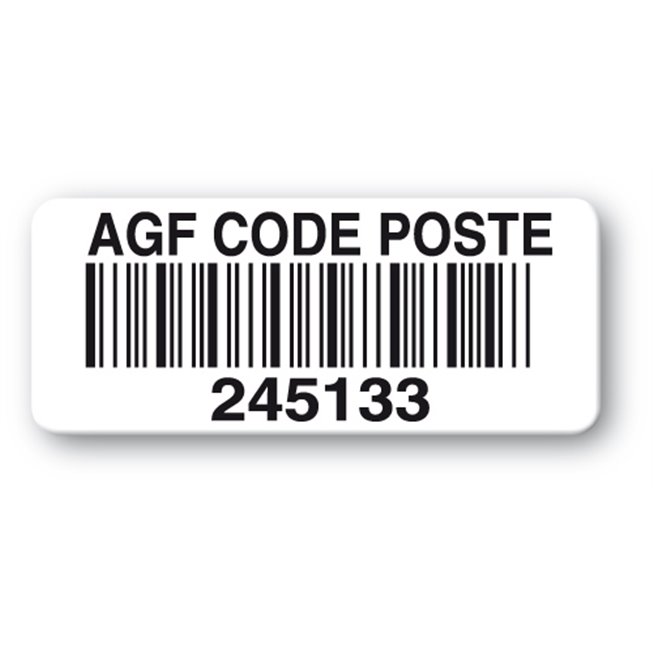 customized reinforced polyethylene asset label agf code poste barcode en