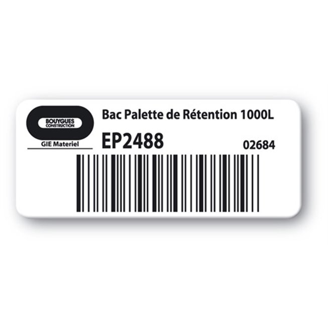 etiquette polypropylene boygues logo code barre