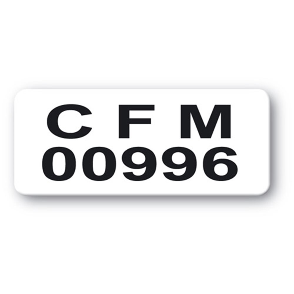 customized reinforced polyethylene asset label cfm reference number en