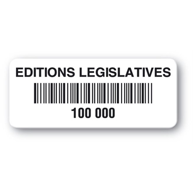 etiquette polypropylene editions legislatives code barre
