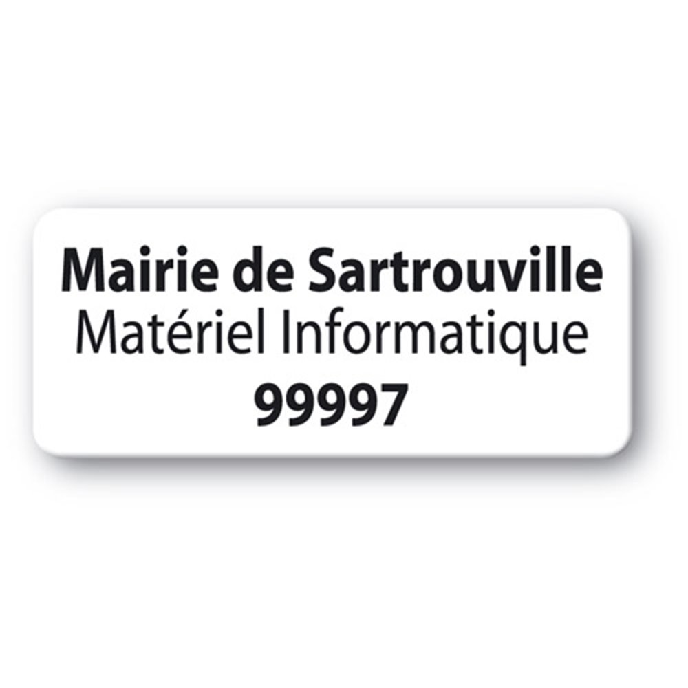 customized reinforced polyethylene asset label mairie sartrouville 