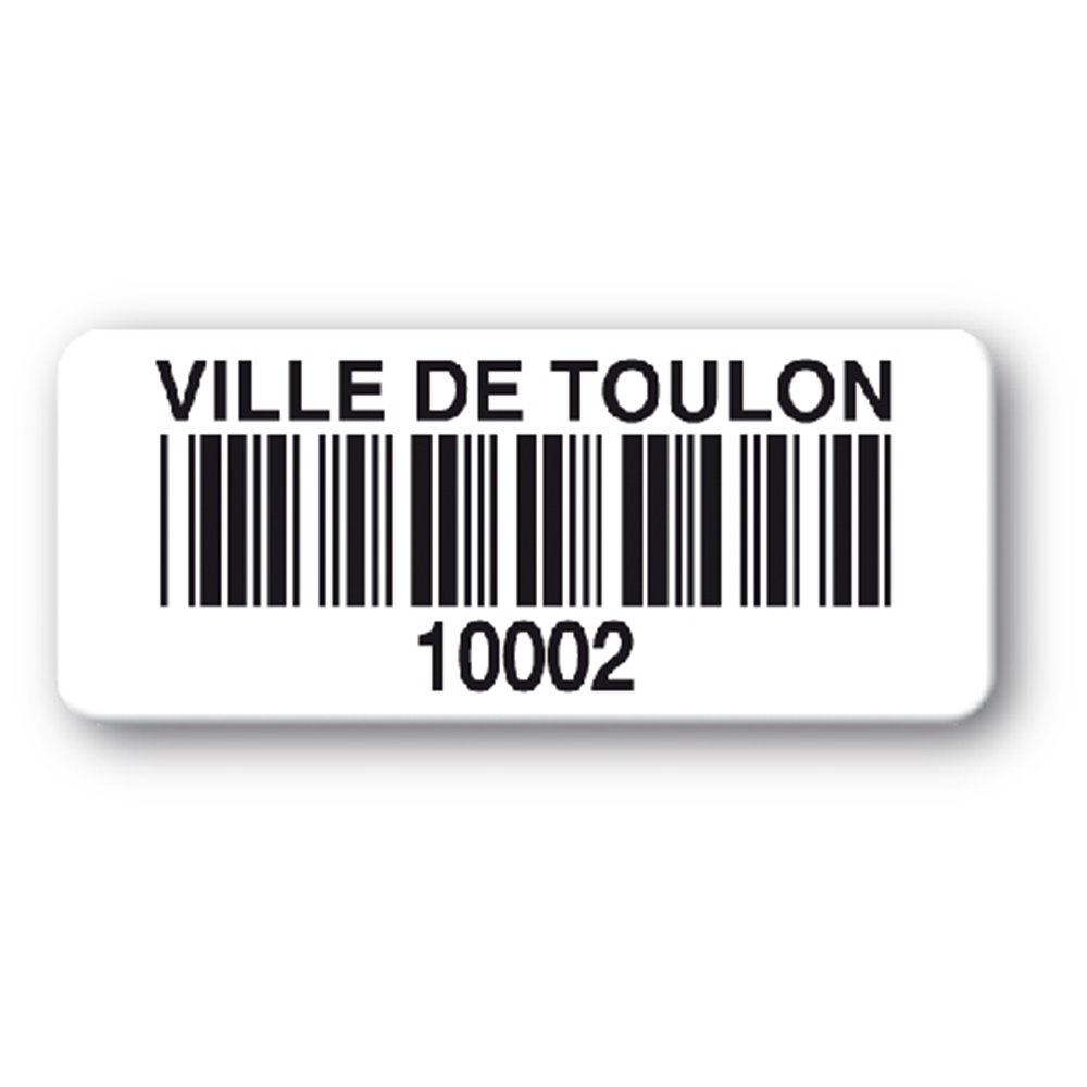 reinforced polyethylene asset label ville de toulon barcode