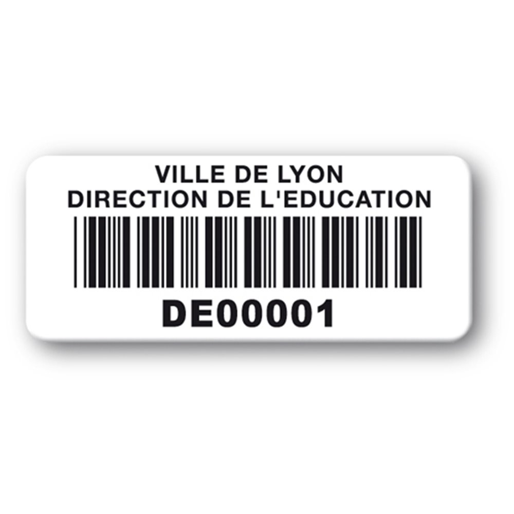 reinforced polyethylene asset label ville de lyon barcode