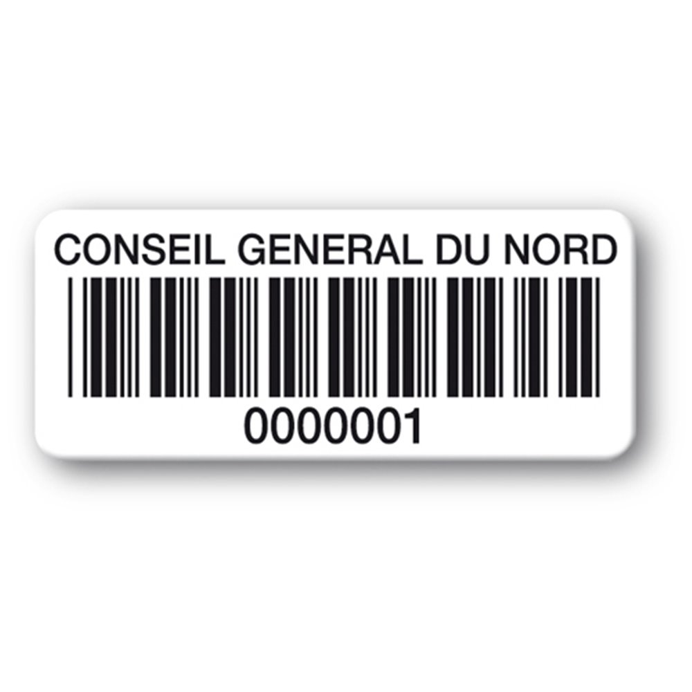 reinforced polyethylene asset label conseil general du nord barcode