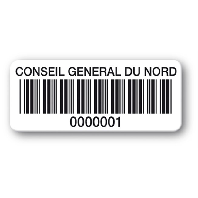 reinforced polyethylene asset label conseil general du nord barcode