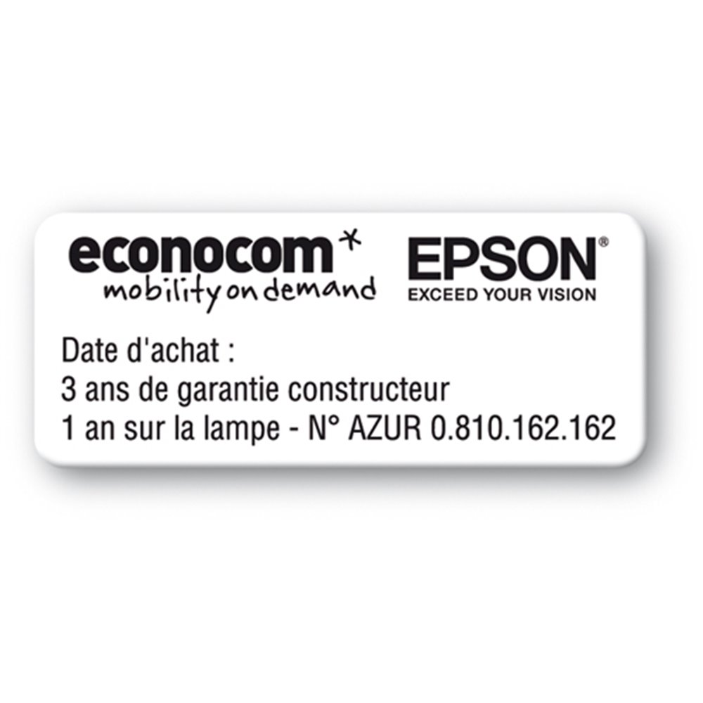 reinforced black print polyethylene asset label epson econocom reference