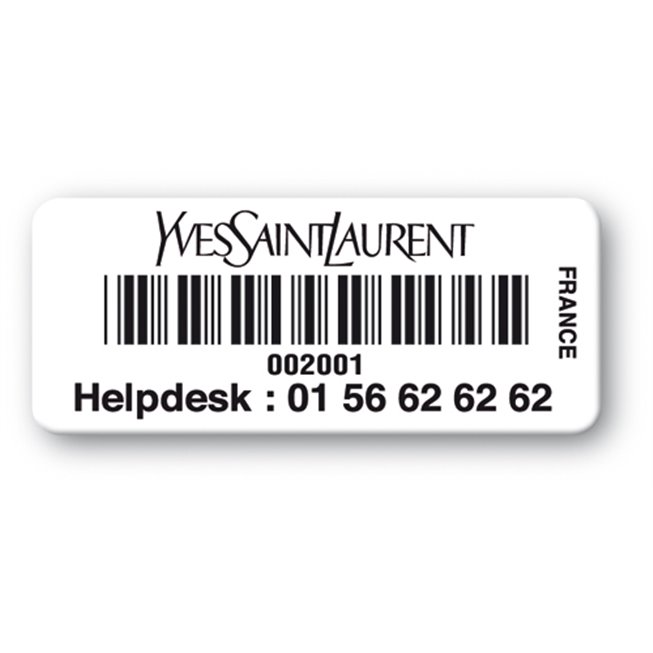 reinforced polyethylene asset label yves saint laurent barcode