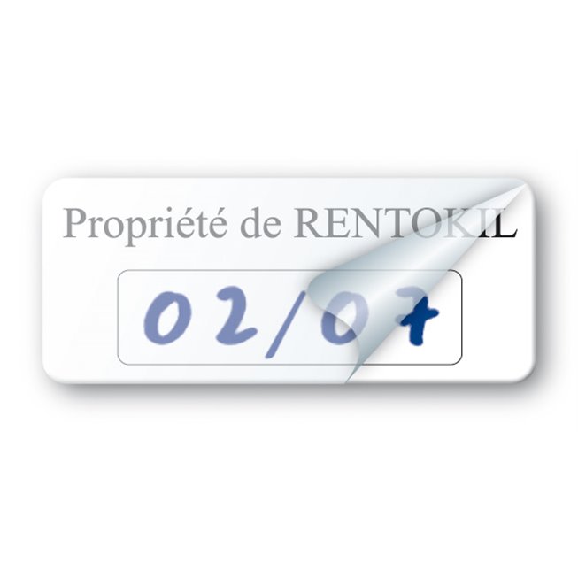 transparent protection for rentokil aset label