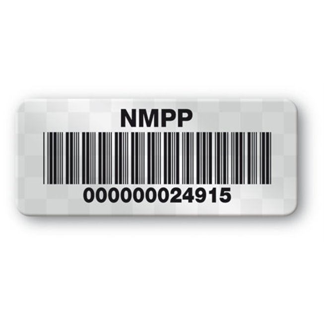 etiquette polyester void nmpp code barre