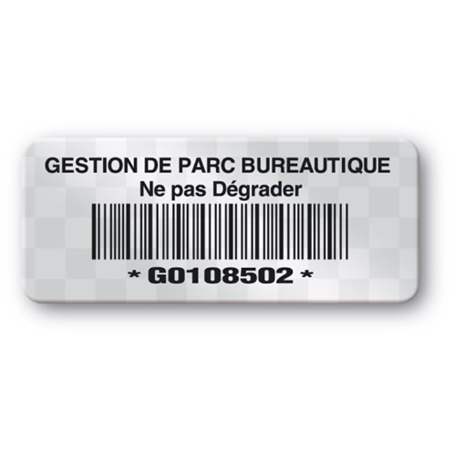 void asset label gestion de parc bureautique barcode