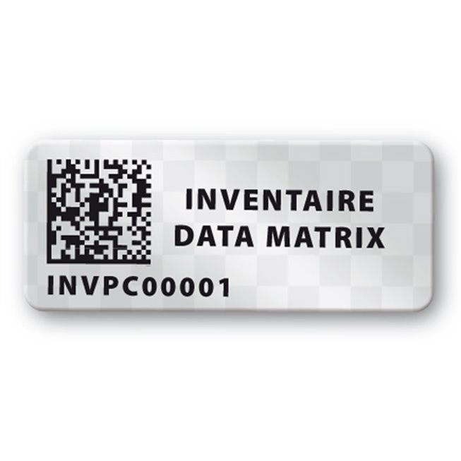 etiquette polyester void data matrix qr code
