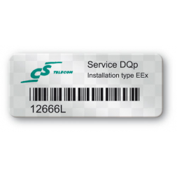 void asset label telcon logo barcode en