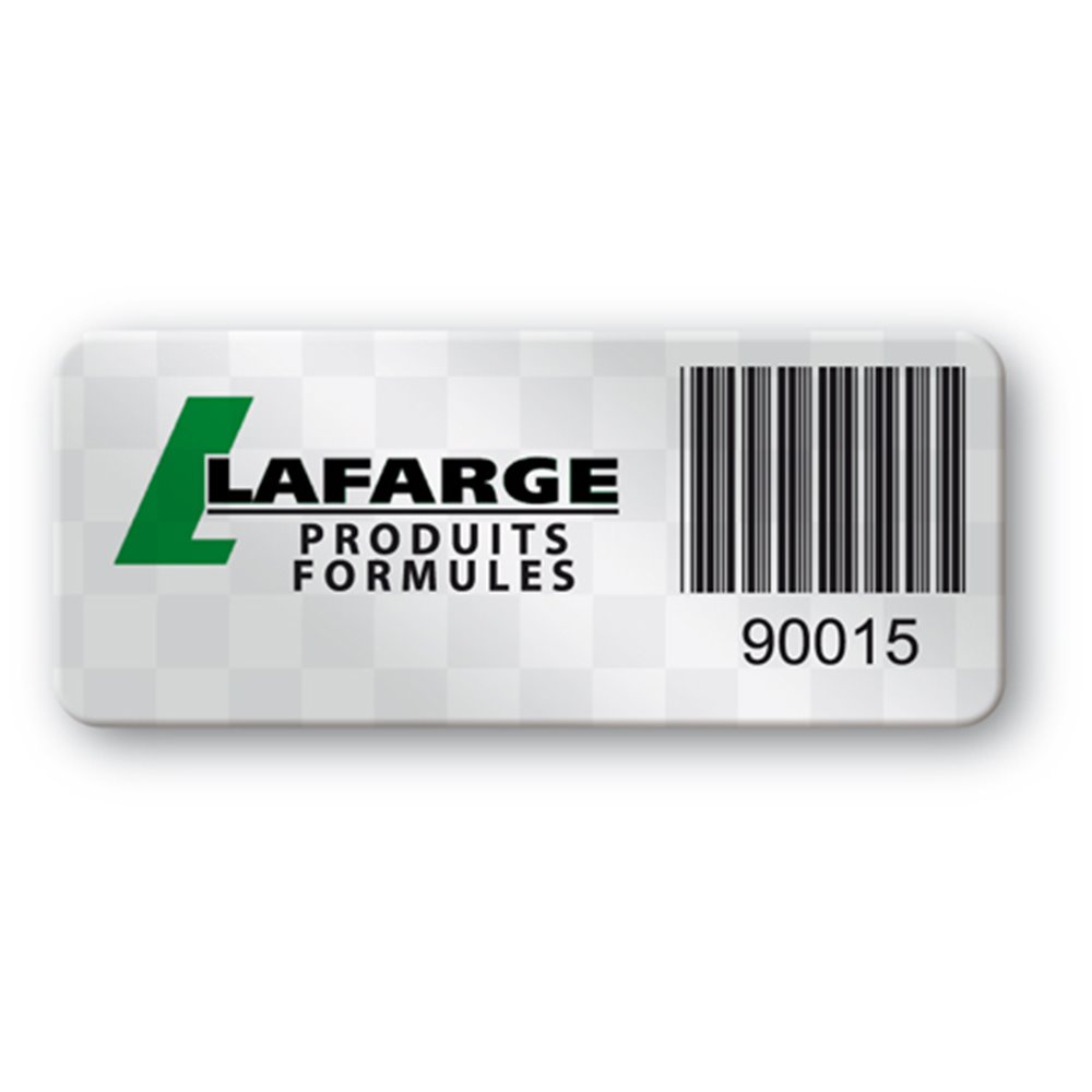 etiquette void logo lafarge code barre