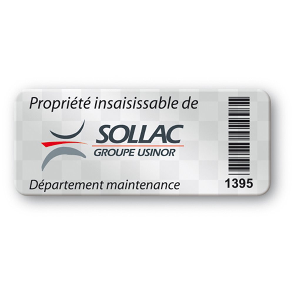 etiquette void logo sollac code barre