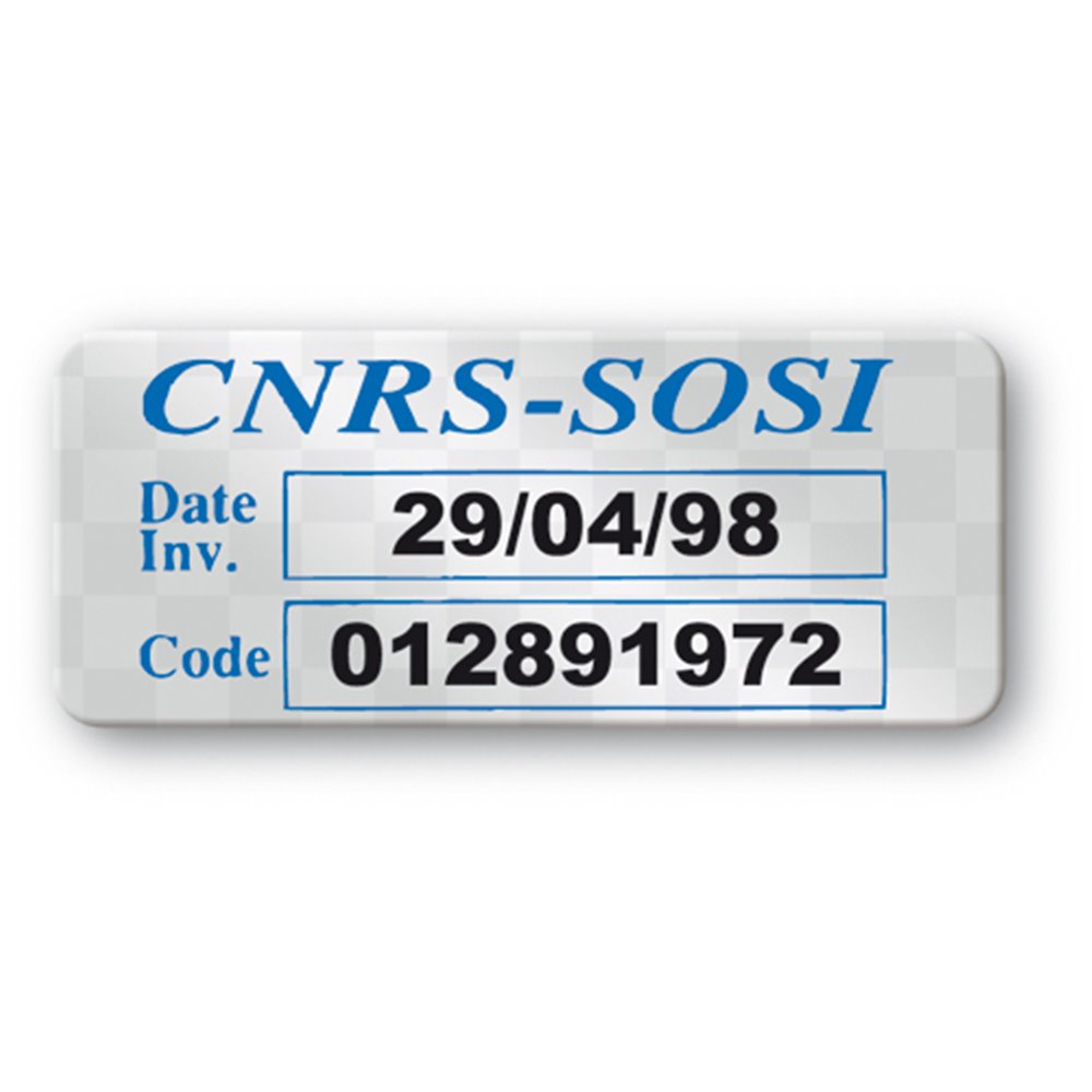 void asset label cnrs sosi numero reference