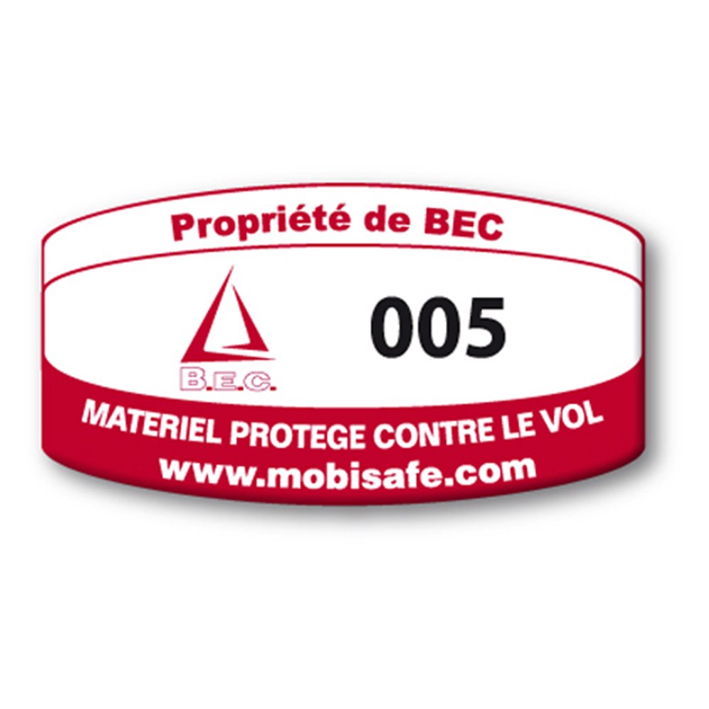 bec custom mobisafe antitheft label red en