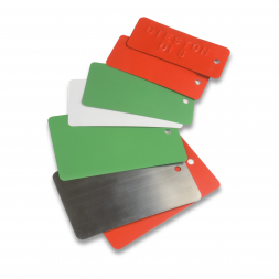 lacquered steel printed identification tag different colors en
