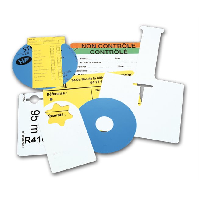 pvc printed identification plastic tag personnalised perforation en