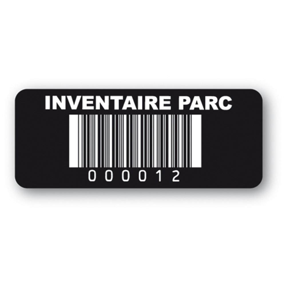 destructible black asset label inventaire parc barcode en 