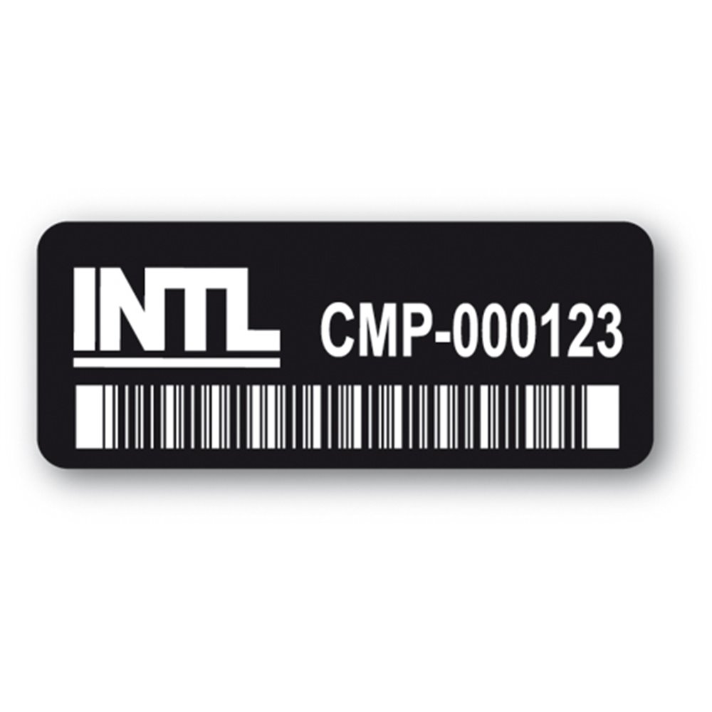 ultra destructible black asset label intl barcode