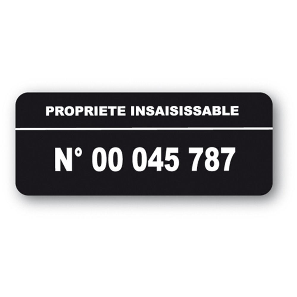destructible black asset label propriete insaisissable en