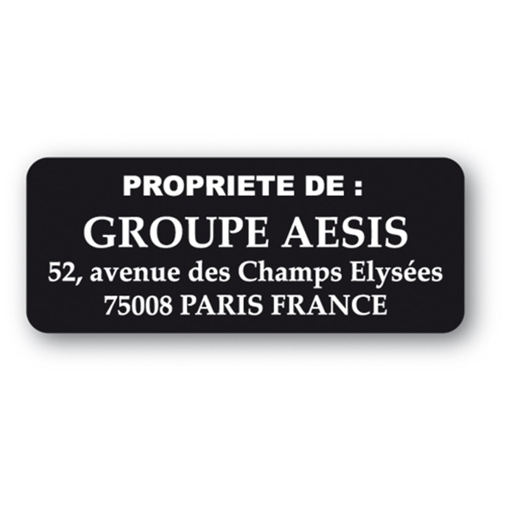 forgery proof secure black asset label groupe aesis en