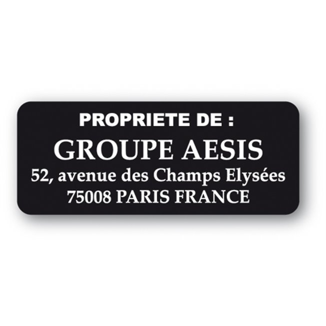 etiquette infalsifiable noire groupe aeses 