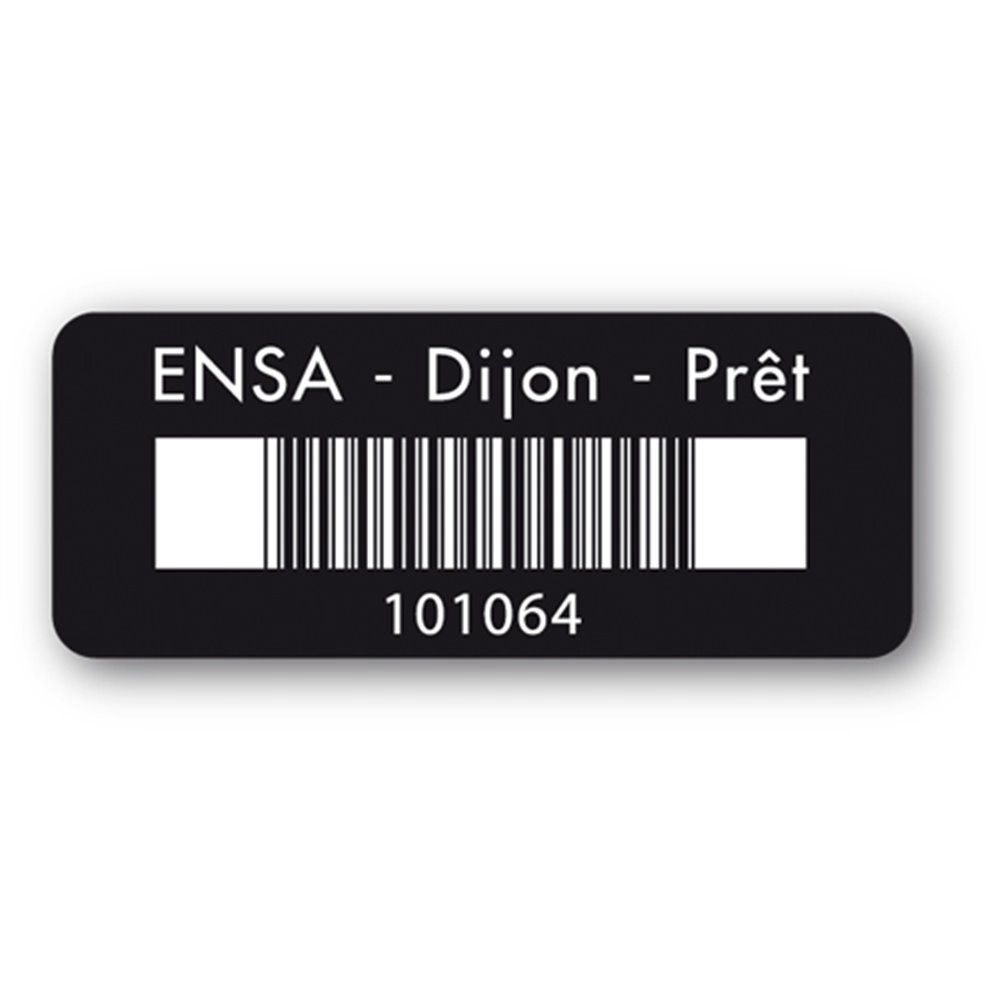 forgery proof secure black asset label ensa dijon barcode en