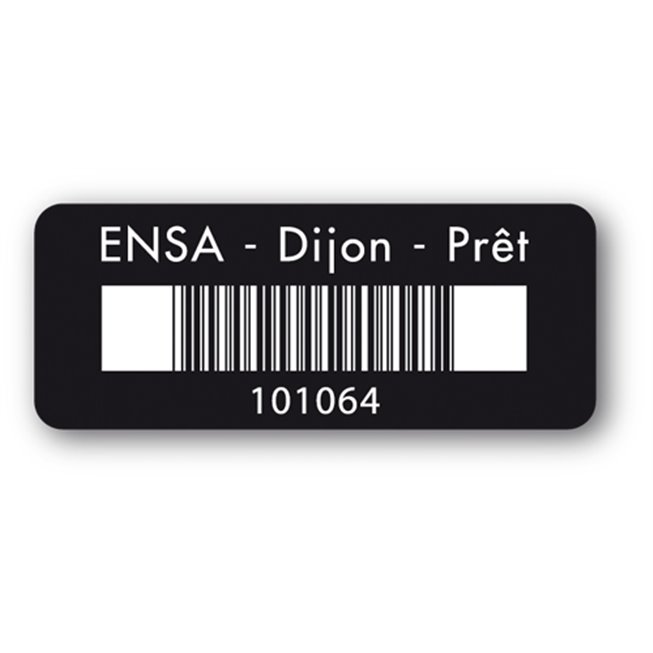 etiquette infalsifiable securisee noire code barre 
