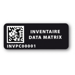 destructible secure black asset label qr code data matrix en