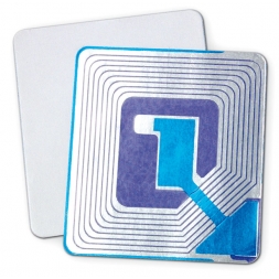 blank radio frequency anti theft label adhesive side en