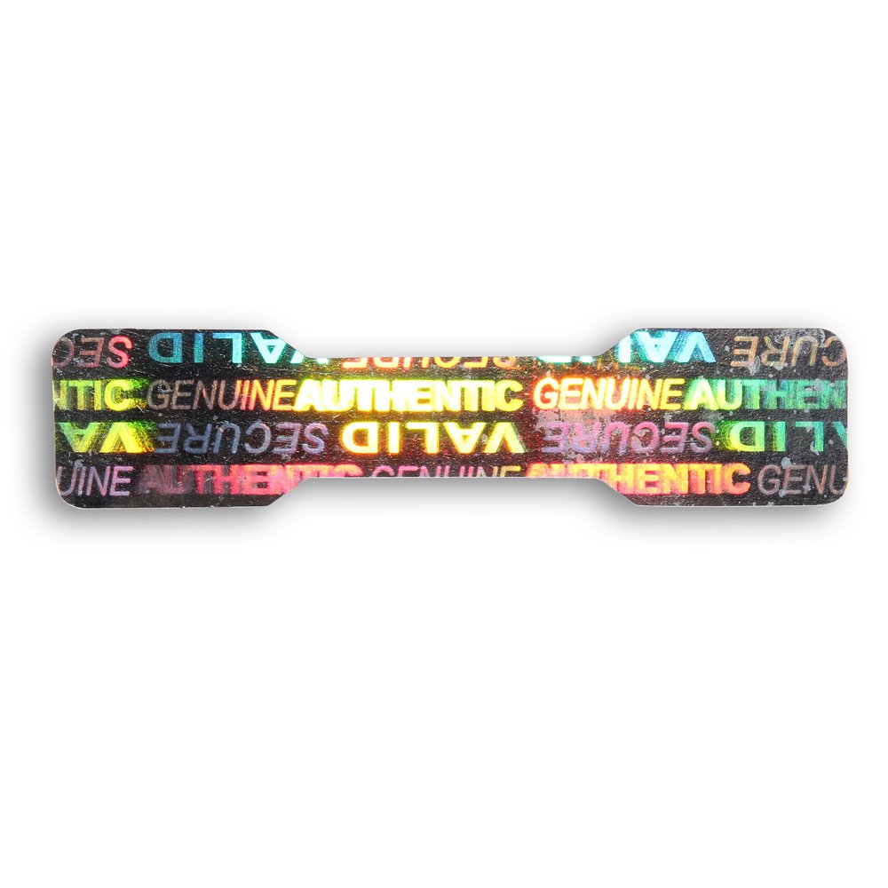 standard tamper proof security hologram in bone format en