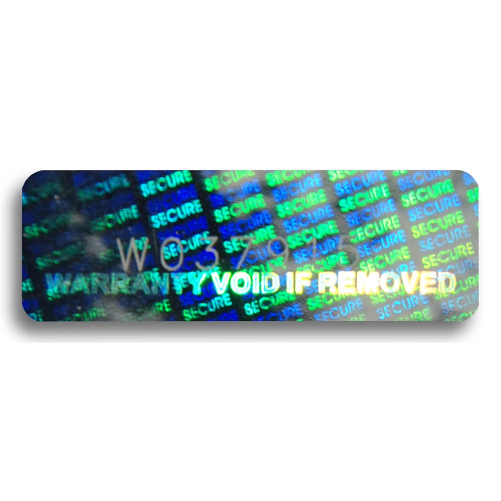 hologramme d’authentification anti effraction void standard micro texte
