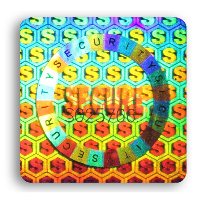 hologramme d’authentification standard carre personnalise multicoleur hologramme d’authentification standard carre personnalise multicoleur
