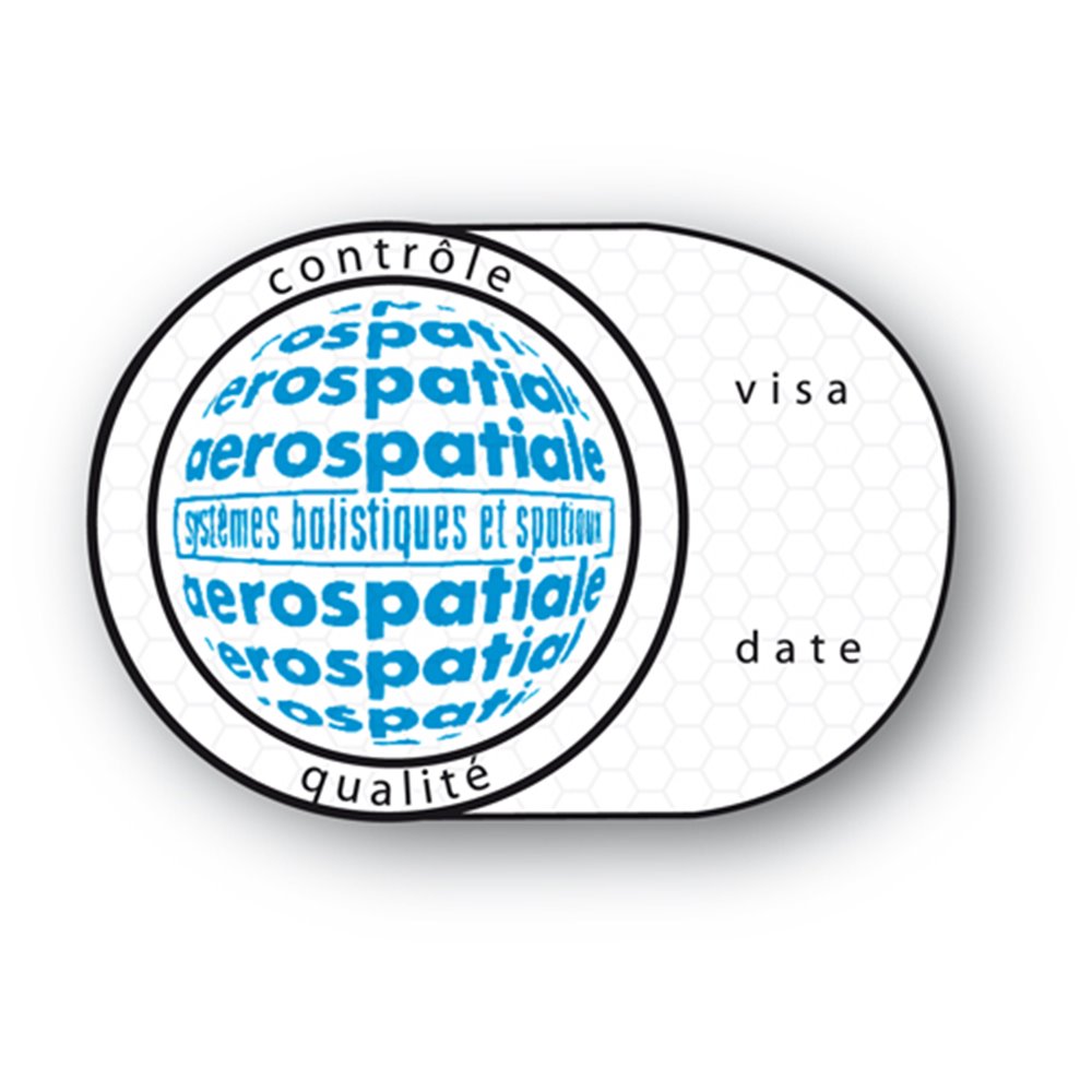 custom tamper evident security seal aerospatiale circle form
