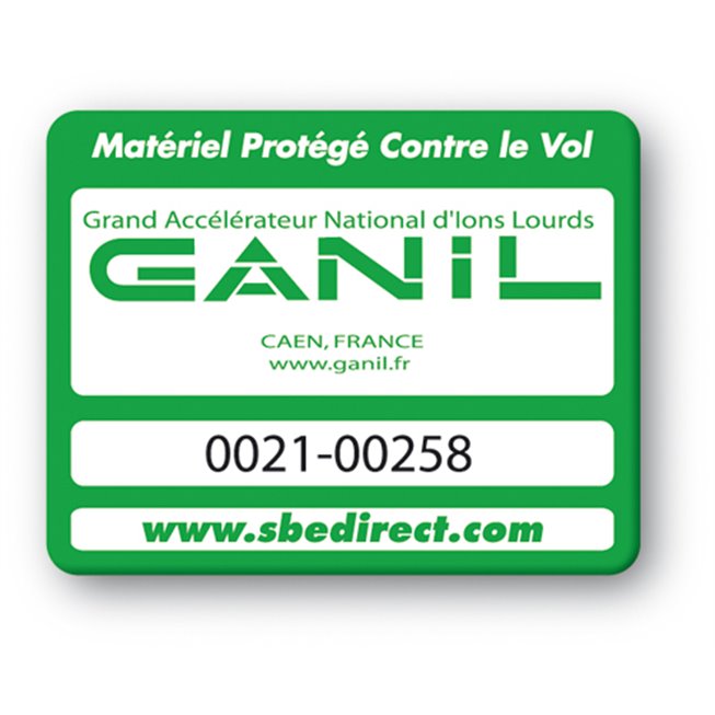green security tag with ganil logo reference en green security tag with ganil logo reference en
