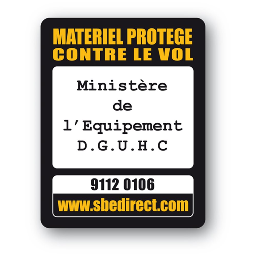 custom laptop security tag ministere equipement reference en