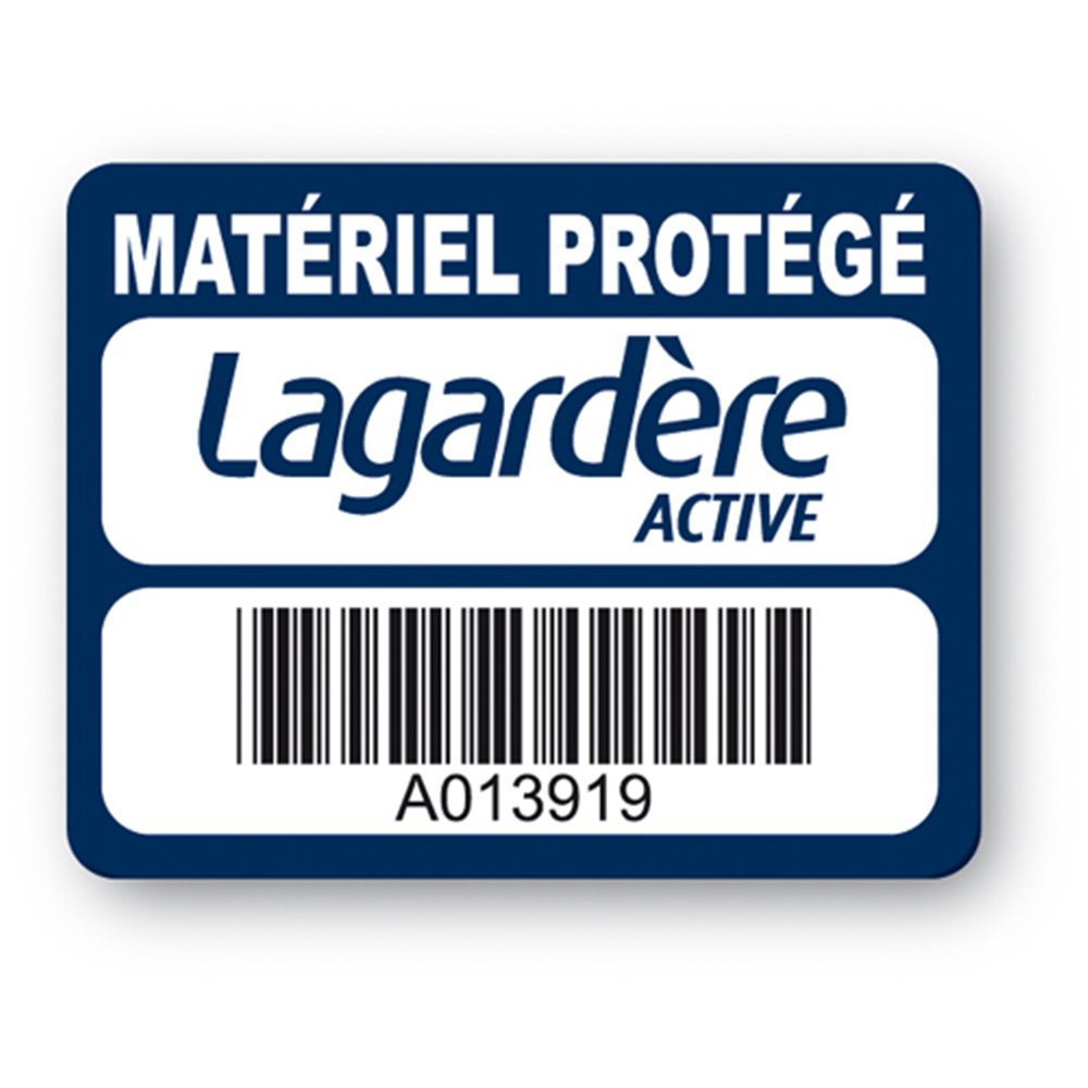 custom strong tamperproof asset tag lagardere barecode en
