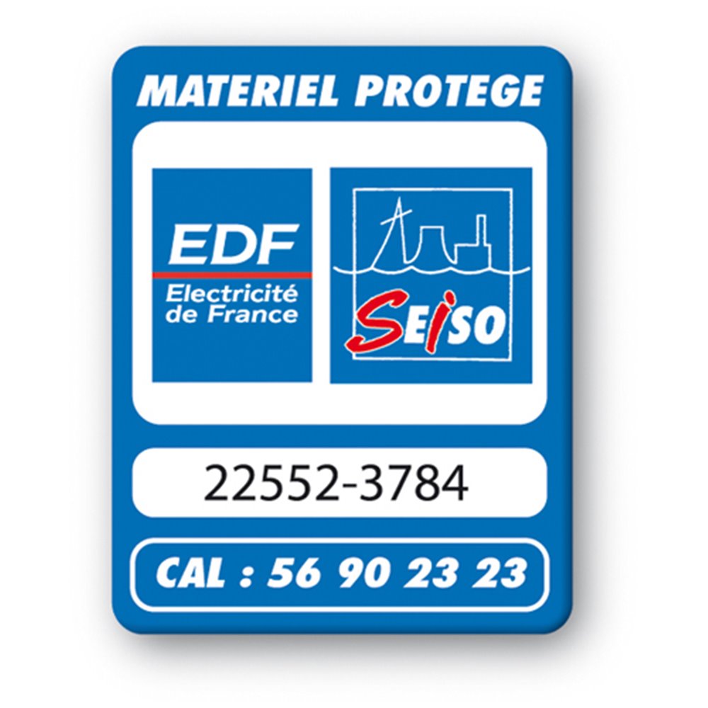 custom strong tamper proof asset tag edf logo en