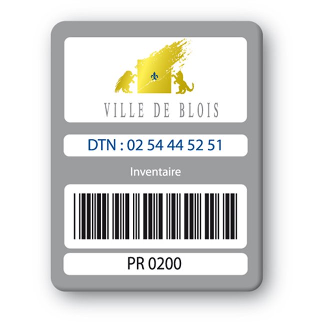 plaque inviolable personnalisee logo ville de blois codebarre plaque inviolable personnalisee logo ville de blois codebarre